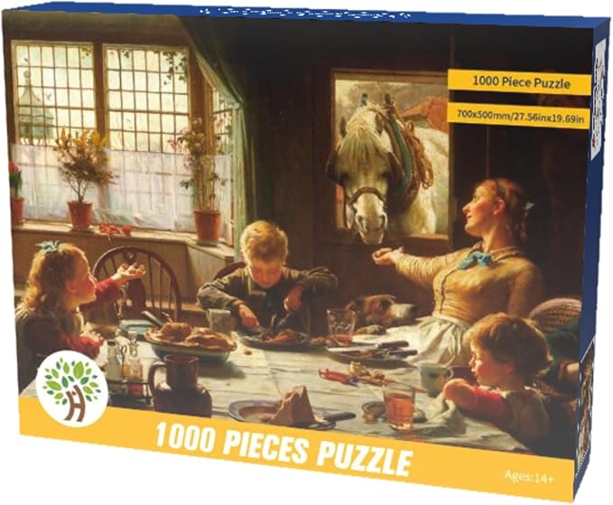 Jigsaw Puzzles 1000 Pieces Puzzles for Adults Art Puzzles Museum Collection Famous Paintings Jigsaw Puzzles, Art Famous Oil Painting Jigsaw Puzzle 1000 Pieces (One of The Family)