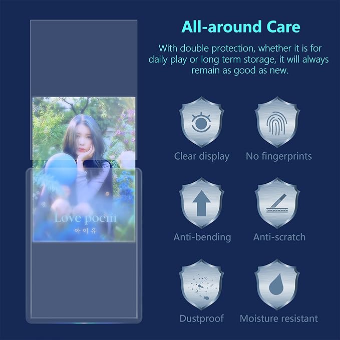 JohnBee Card Sleeves - OPP Penny Sleeve for Trading Cards - Premium Toploader Inner - Fit MTG, TCG, Game & Sports Cards, Kpop Pocket Polaroid Photo Sleeves - Ideal for Card Enthusiasts (100)