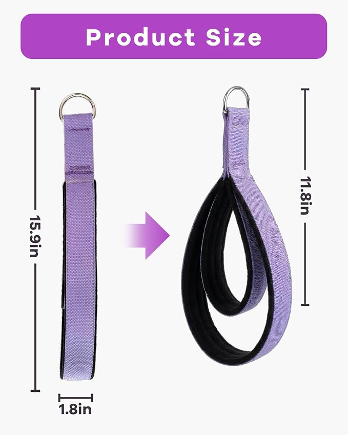 Wonderful Day 2PCS Pilates Straps for Reformer, Comfortable Enhanced Thickness, Fitness Pilates Double Loop Exercise Straps for Home Gym Workout