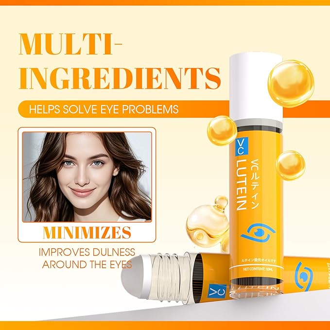 3PCS Lutein Eye Essence Oil, New Upgrade VC Lutein Anti-Wrinkle EyeSerum, Ruy Eye Oil 𝐯𝐜, Improve Eyes Bags Dark Circles for Women Men