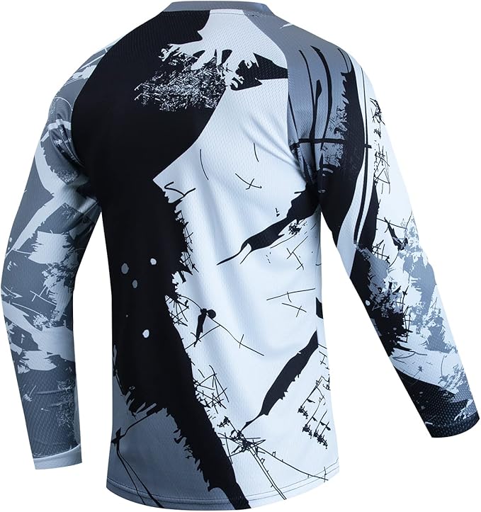 Boy Girl Cycling Jersey Kids Mountain Bike Motocross Long Sleeve Shirt Biking Tops 4-14 Years