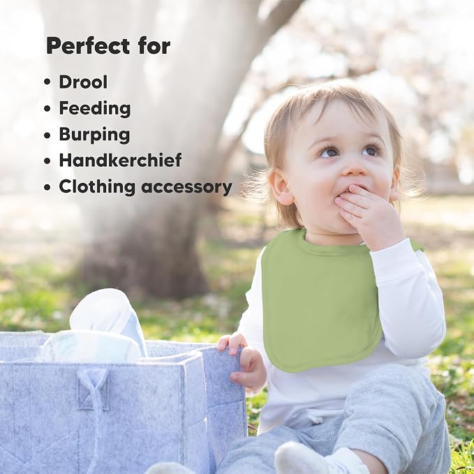 KeaBabies 8-Pack Organic Baby Bibs for Drooling and Teething - Soft Cotton Bibs for Baby Girl, Boy, Extra Absorbent, Easy to Clean & Put On for Toddler, Newborn, Infant 0-24 Months (Cruise)
