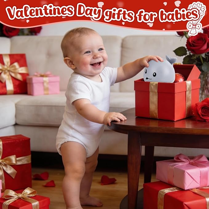 Light Up Whale Bath Toys Sprinkler for Babies 6-12 12-18 Months, Kids Ages 1-3 2-4, Baby Infant Toddler Pool Water Fountain Bathtub Toys for 1 Year Old Boys Girls Birthday Valentines Gifts
