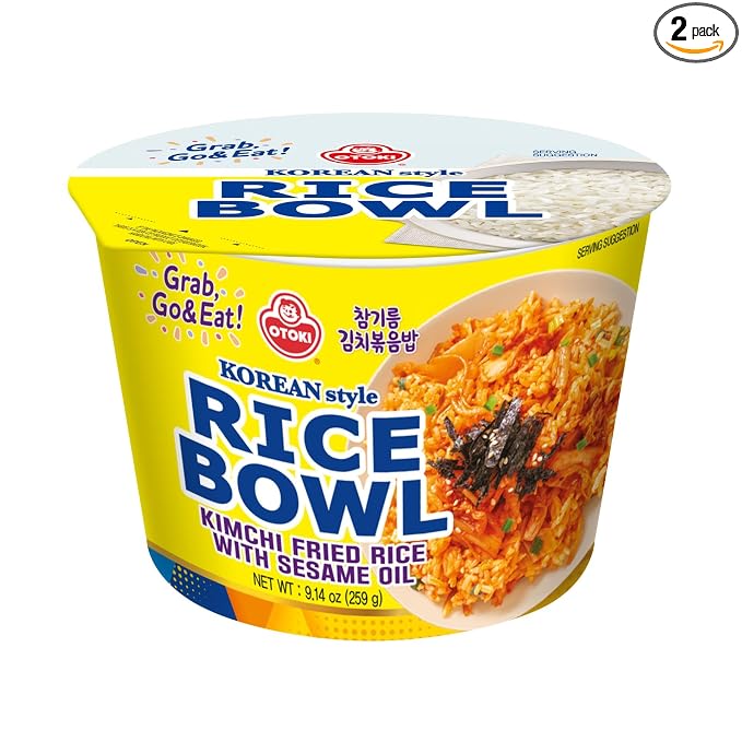 OTOKI Kimchi Fried Rice Bowl – Sesame Oil Kimchi Flavor | Ready-to-Eat Korean Fried Rice Meal | Bold & Tangy Korean Food | 9.14 oz (Pack of 2)