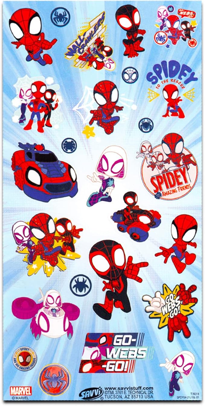 Marvel Spidey and His Amazing Friends Backpack Set for Kids - Bundle with 16” Spiderman Backpack, Stickers, More | Spidey and Friends School Bag