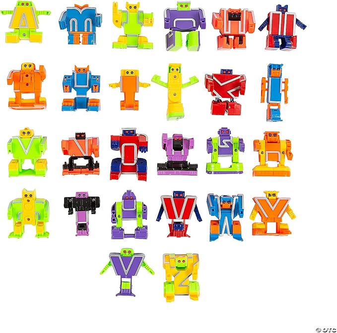 Alphabet Robots for Kids ABC Learning Toys for Kids Ages 3-5 Alphabots Transforming Letter Toy Robot Alpha Bots Toddlers Education Toy Carnival Prizes