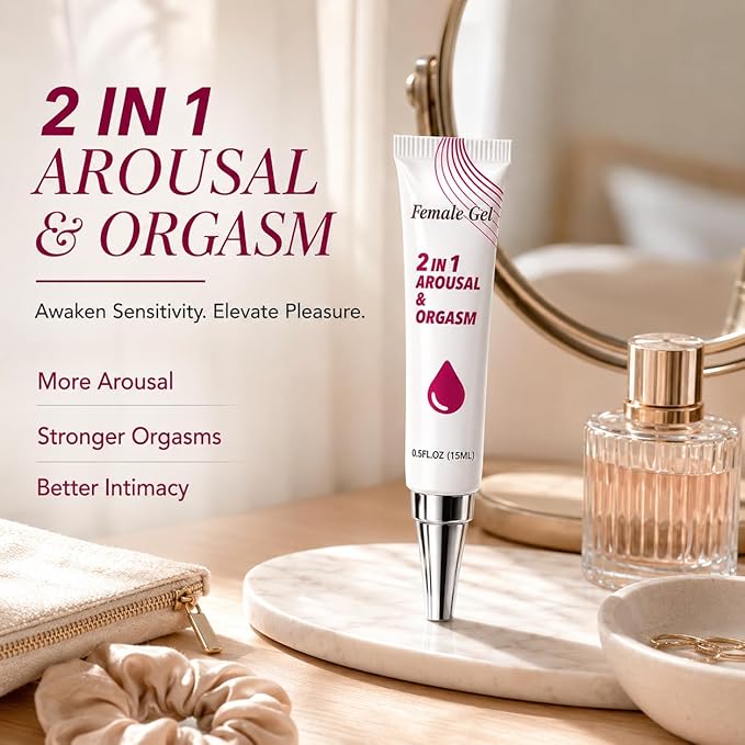 Female Intense Fast Orgasmic Gel, Arousal Gel Suitable for Women, Sexual Pleasure Booster, Solo or Couples Use, Travel Size 15ml