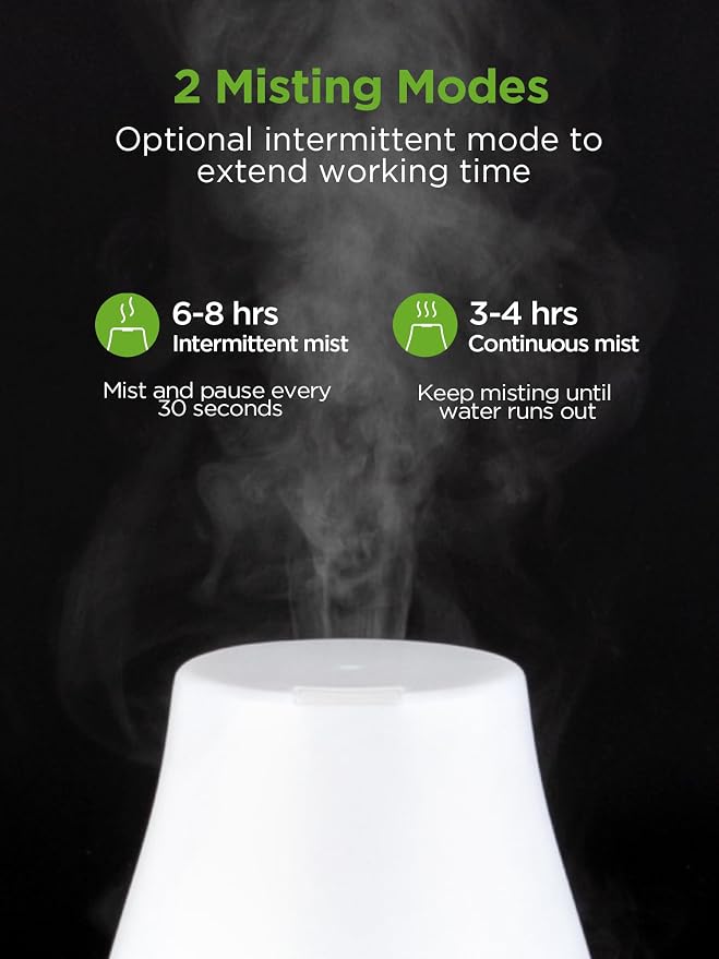 InnGear 100ML Essential Oil Diffuser & 300ML Premium 5-in-1 Ultrasonic Aromatherapy Diffusers, Scent Humidifier Aroma Diffuser Vaporizer Auto-Off Timer for Room Office Home