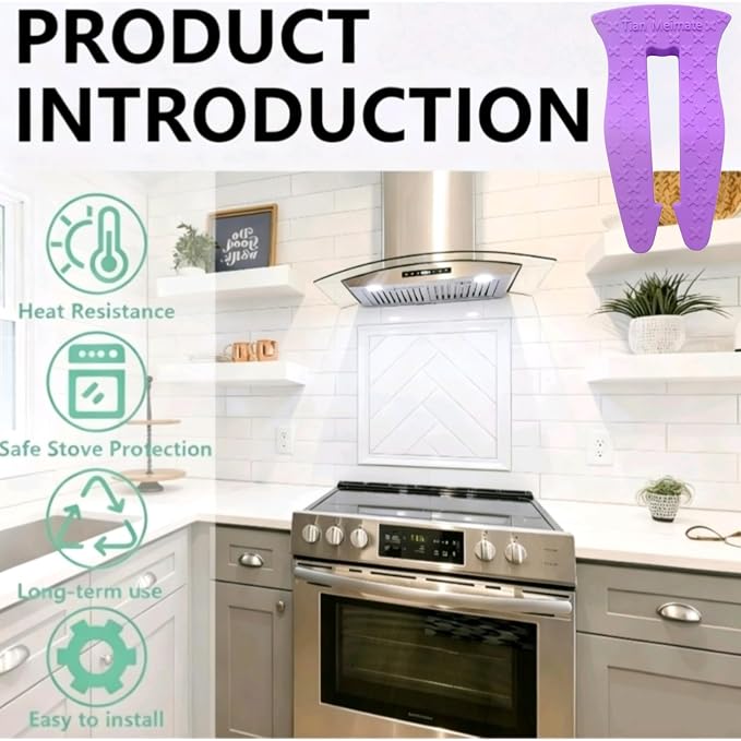 Universal Stove Knob Locks(2Pack Purple + 3Pack Blue) Child Proof Gas Stove Safety Lock with Key, Easy Install No Tools Needed, Heat Resistant Baby Proofing Essentials for Kitchen Cooktop