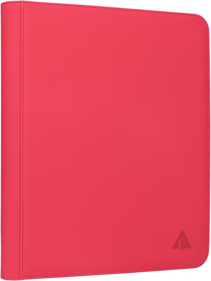 Top loader Binder, Holds 432 Top Loaders, 9 Pockets Top Loader Binder with Sleeves for Cards in 3'' x 4'' Top loaders -Red