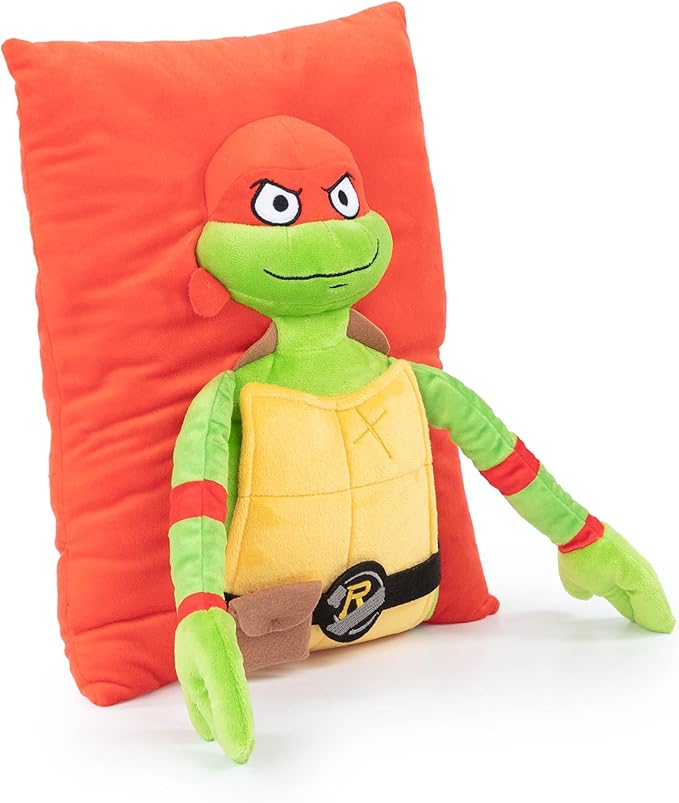 Jay Franco Nickelodeon Teenage Mutant Ninja Turtles Raphael 3D Snuggle Pillow - Super Soft Plush Pillow - Measures 13 Inches
