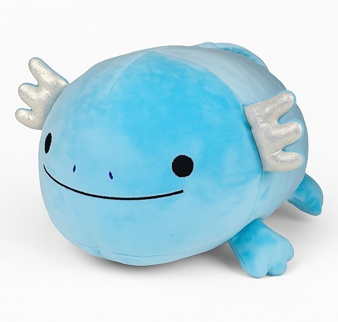 Pineapple Axolotl Plush Toy, 24" Axolotl Stuffed Animal Plushie, Giant Squish Toy, Cute Plushies Kawaii, Gifts for Kids, Girls, Boys, Toddlers (Blue)
