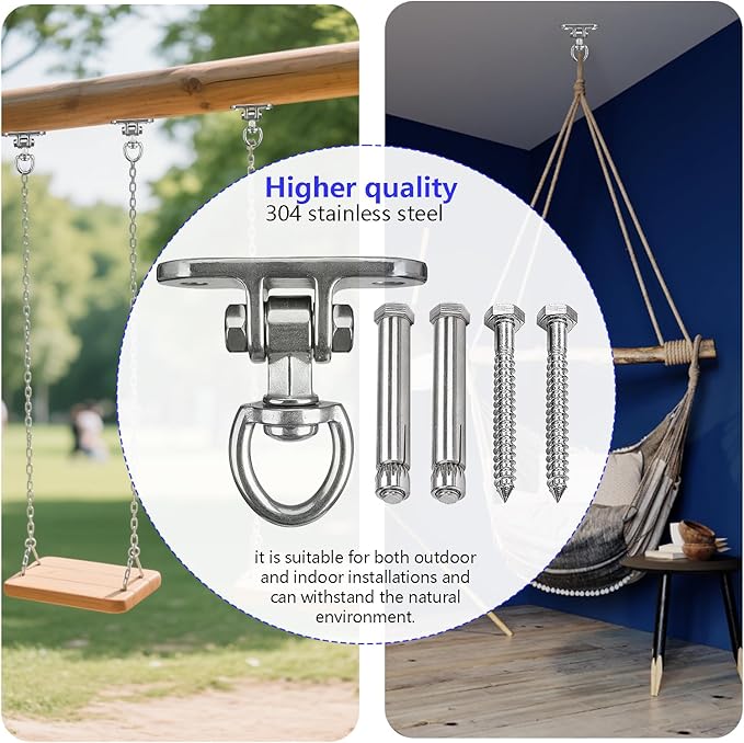 Heavy Duty Swing Hanger 360°+180°Rotation 1500LB Capacity for Sandbag Yoga Swing Hammock Chair