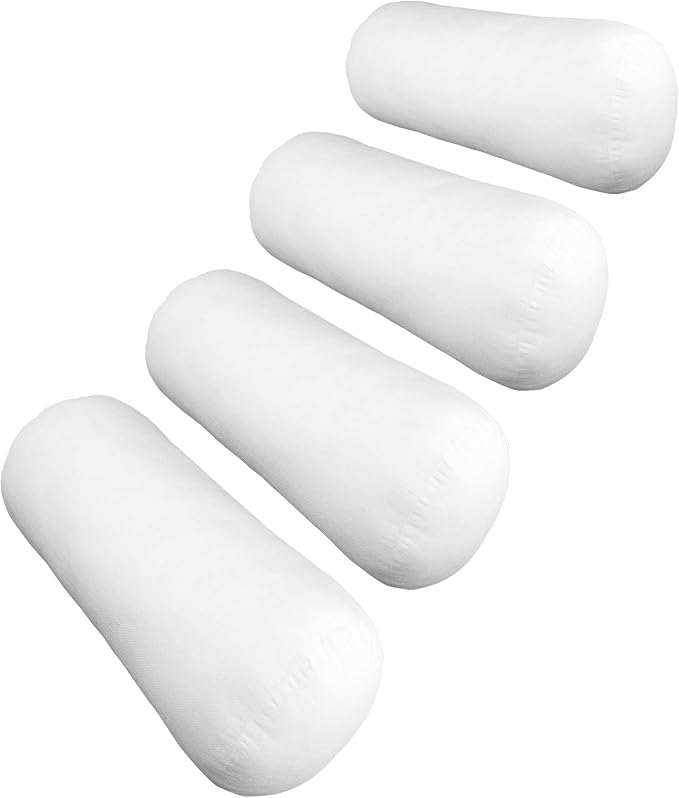 Hometex Canada Bolster Insert 8" x 24" Polyester Filled Standard Cover (4 Pack)