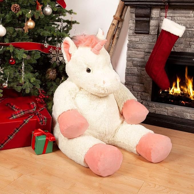 Vermont Teddy Bear Giant Stuffed Unicorn - Giant Unicorn Stuffed Animals, 4 Foot, 48", 4 FT