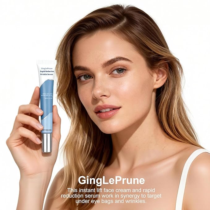 Under-Eye Bags and Wrinkles: Rapid-Reduction Serum, Instant Face Lift Cream. Anti-aging formula. Visibly reduces under-eye bags, wrinkles, dark circles, fine lines, and crow’s feet. 0.35 oz