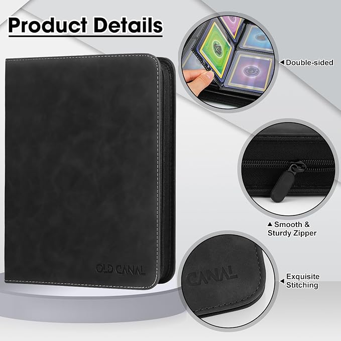 Top Loader Binder, 9 Pockets Card Binder Holds 252 Top Loaders, Premium Trading Card Collection Holder, Top Loader Storage Album for TCG, Sports Cards, Black (FOR TOP LOADERS ONLY)