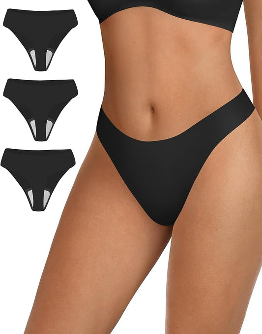 Vertvie Seamless Thongs for Women No Show Thong Panty Liners Invisible Workout Panties Sexy Breathable G-String Underwear