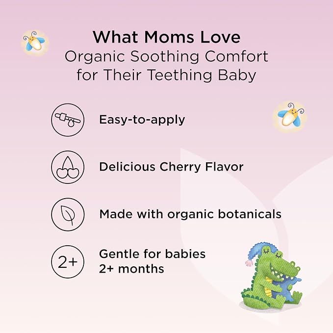 Hyland's Nighttime Baby Drops - 1 oz, Organic Cherry Flavor - Soothing Oral Discomfort Relief Drops for Teething Babies