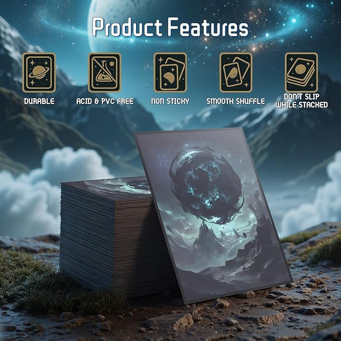 MTG Card Sleeves - Swamp - Planet Basic Lands Series - Ultra Clear Front & Matte Finish Back, 100 Count Standard Size Matte Art Sleeve for Magic The Gathering