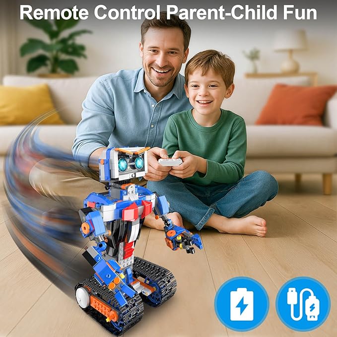 Robot Robotics for Kids Ages 8-12 Boys Girls with App & Remote Control, stem Toys for Boys Age 8-12, Build Your Own Robot STEM Building Sets Toys, Birthday (623 PCS)