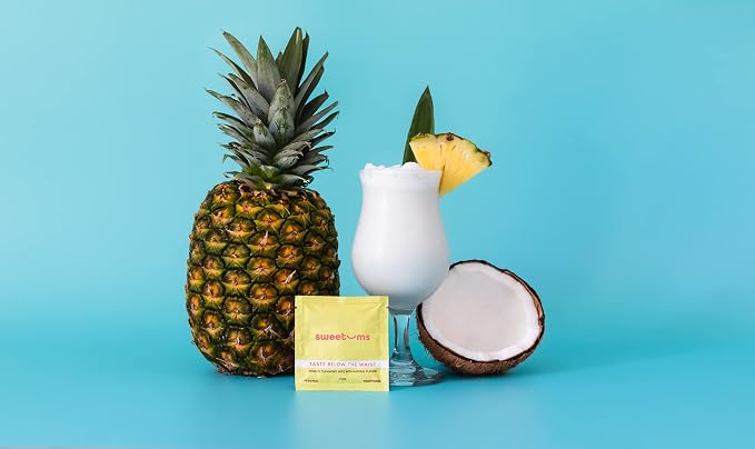 Sweetums Feminine Wipes For Women, Individually Wrapped - pH Balanced Flavored Intimate Wipes - Pack of 10 (Pina Colada)