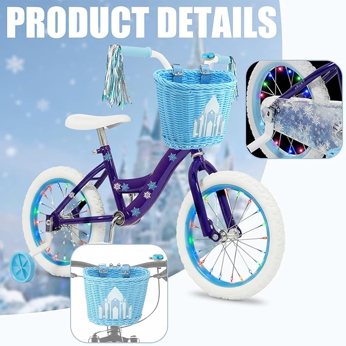 Timtin 27 Pcs Kids Bike Accessories for Girls Pink Bike Basket Flower Bell Bicycle Handlebar Streamers Tassel Butterfly Decoration Wheel Spoke Accessories for Girl Birthday Gift