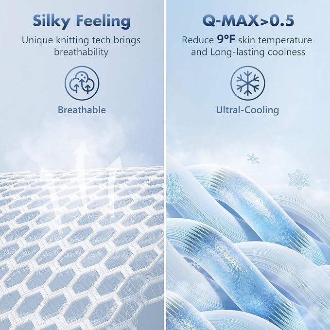 Cooling Blanket Throw - Arc-Chill Q-Max >0.5 Cool Summer Blanket for Hot Sleepers - Double Design Lightweight Blanket Absorbs Heat to Keep Cool on Warm Nights(50"x70") Dark Grey