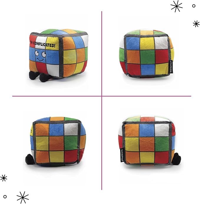 Cube Plushie - I'm Complicated Funny Cube Plush, Gift for Puzzle Lovers, Sassy Plush Toy for Gifting