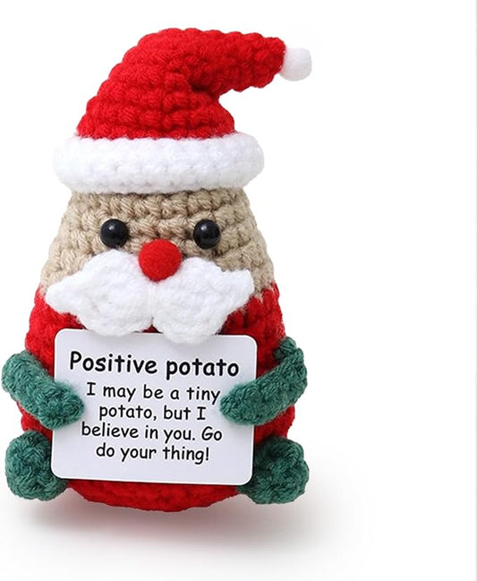 Christmas Positive Crochet, for Christmas Decorations Indoor Emotional Support Crochet,Santa Claus Dolls Gift for Home Decor,or Birthday for Women/Men