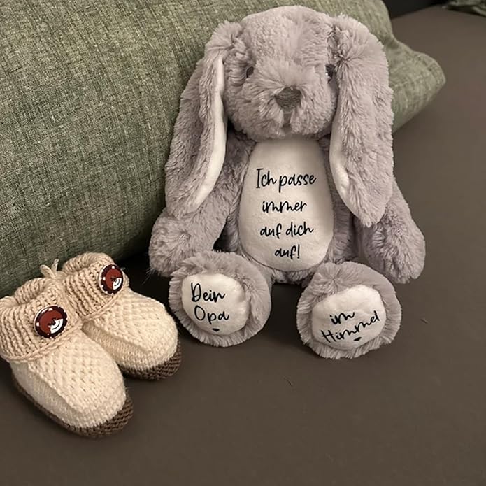 Custom Plush Bunny Keepsake Toy Hold Me Close Worry Hug Rabbit Personalized Stuffed Animal Doll Baby Shower Birthday Gift