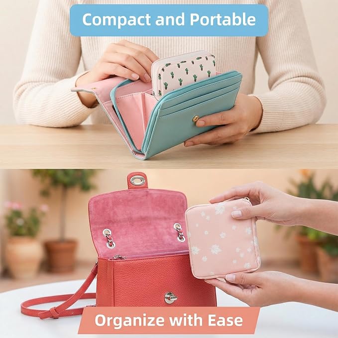 3Pcs Sanitary Napkin Storage Bag, Small Menstrual Period Bag Period Pouch Waterproof, Tampon Organizer Pouch Tampon Pad Holder for Purse, Pad Bags Feminine Care First Periods