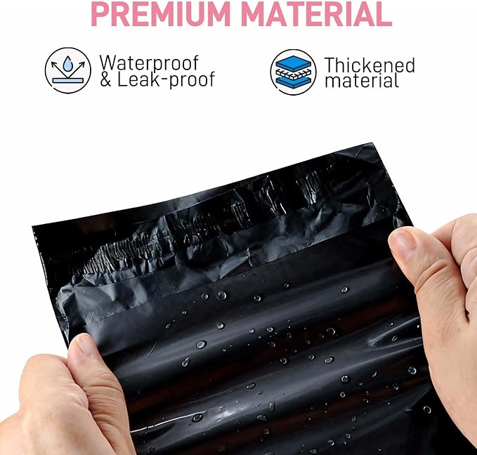 Sanitary Napkin Disposal Bags FARVIGOR, 100Pcs Women Feminine Hygiene Disposal Bags for Tampons and Pads, Personal Disposal Bag Self-Sealing, Privacy Protection, 9.8x5.9"(Black)