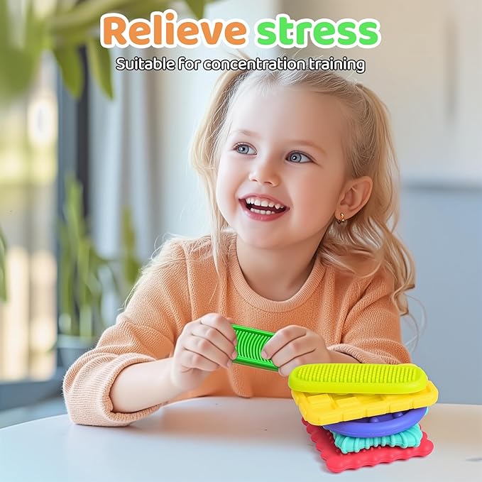 22 Pack Fidget Toys Adult Sensory Stone for Gift | Textured Soft Worry Stone for Autism Men Calming | Fidget Stress Toys for Students Anxiety Relief | Quiet Small prizes Fidget Toys