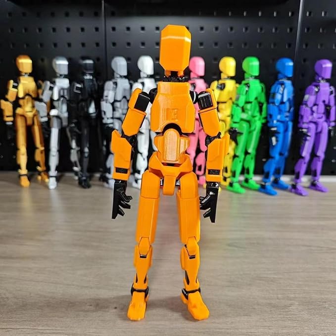 Assembly Completed T13 Action Figure, Titan 13 3D Printed Action Figure, 3D Printed Titan13, Assembled Dummy 13 Lucky 13 Toy Figure