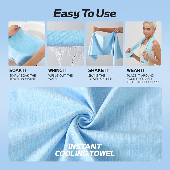 REDKISS Microfiber Workout Towels - 39 x 11inches Quick Dry, Highly Absorbing, Odor-Free, for Women & Men, Gym Towel for Hot Yoga, Tennis, Working Out, Camping, Set of 4 Colorful