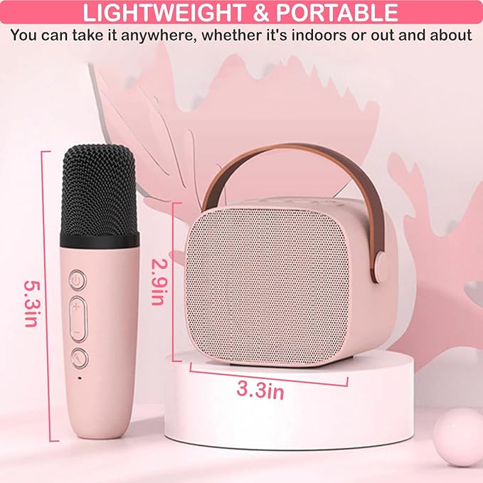 Mini Karaoke Machine for Kids & Adult, 4-12 Years Old Girls Christmas Birthday Gift for Boys, Karaoke Toys Gifts for Girls Ages 4, 5, 6, 7, 8, 9, 10, 12 +Year Old Birthday Party