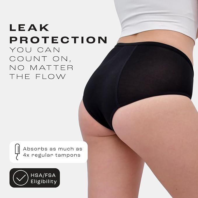Bambody Absorbent Brief, Super Comfy Period Underwear for Women - Leakproof Period Panties