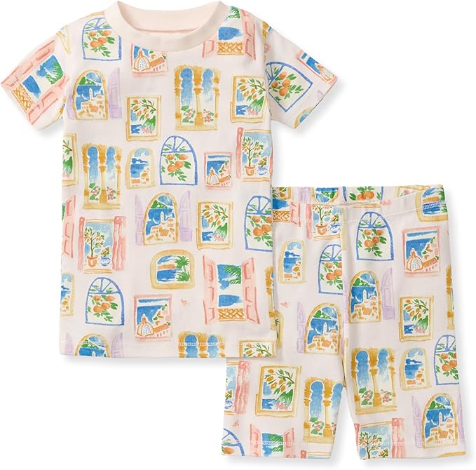 Burt's Bees Baby Unisex Pajamas, Short Sleeve Tee and Shorts 2-Piece PJ Set, 100% Organic Cotton