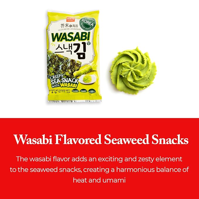 Wang Korean Snack On The Go - Wasabi Seaweed Snack, Bulgogi Udon