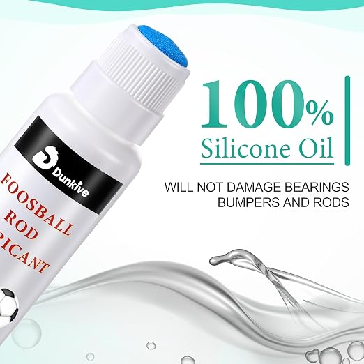 Foosball Rod 100% Silicone Lubricant with No Spill Applicator Foosball Lubrication Oil for Table Rods Accessories
