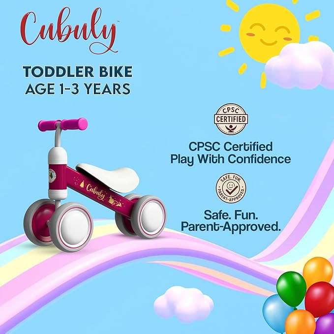 Baby Balance Bike for 1-3 Year – First Birthday Boy Girl Gifts 12-36 Month Mini Bike|Colorful Lighting Wheels|Ride on Toys |Toddler Balance Bike 1-3 Indoor/Outdoor Bike