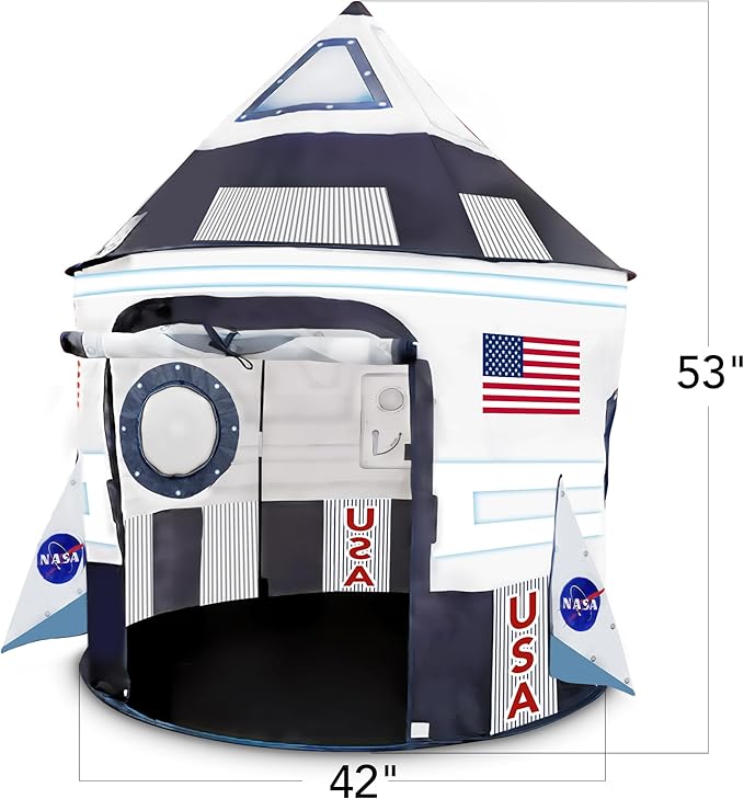 ArtCreativity Kids Tent Indoor Pop up Play Tent for Kids, Outer Space Party Decorations & Space Toys for Ages 4-12 Indoor & Outdoor Playhouse, Spaceship Playhouse for Birthday Party Decoration