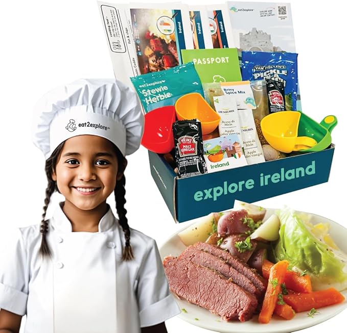 Cooking Kits for Kids - Interactive & Educational Real Kids Cooking Kit with 3 Recipe Cards - (Ireland Edition)
