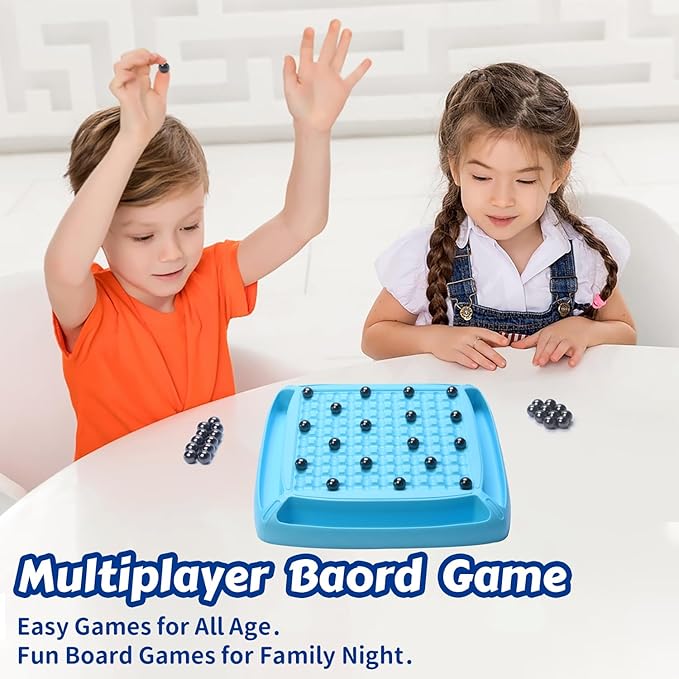 Magnet Game, Magnetic Game Fun Family Board Games for Kids and Adults, Magnet Chess Game with 40Pcs Stones, Table Top Magnetic Board Games, 2-4 Players