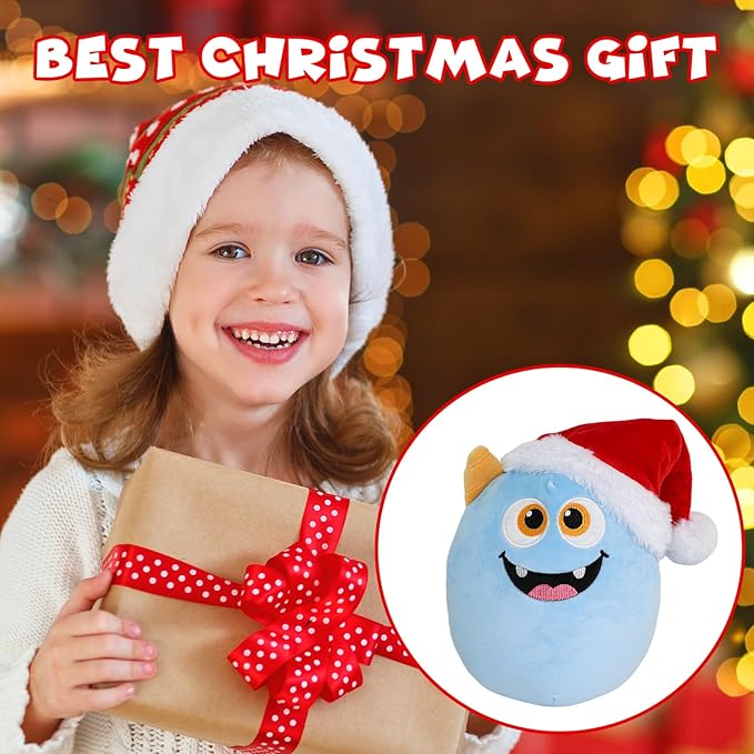 Christmas Stuffed Animal, Christmas Monster Plush, Cute Plushies for Kids Christmas Decorations and Gifts (Monster)