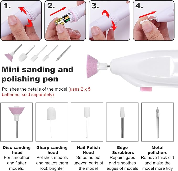 101PCS Gundam Model Tools Kit, Hobby Building Tools Kit for Gundam Basic Model Assembling, Building and Repairing