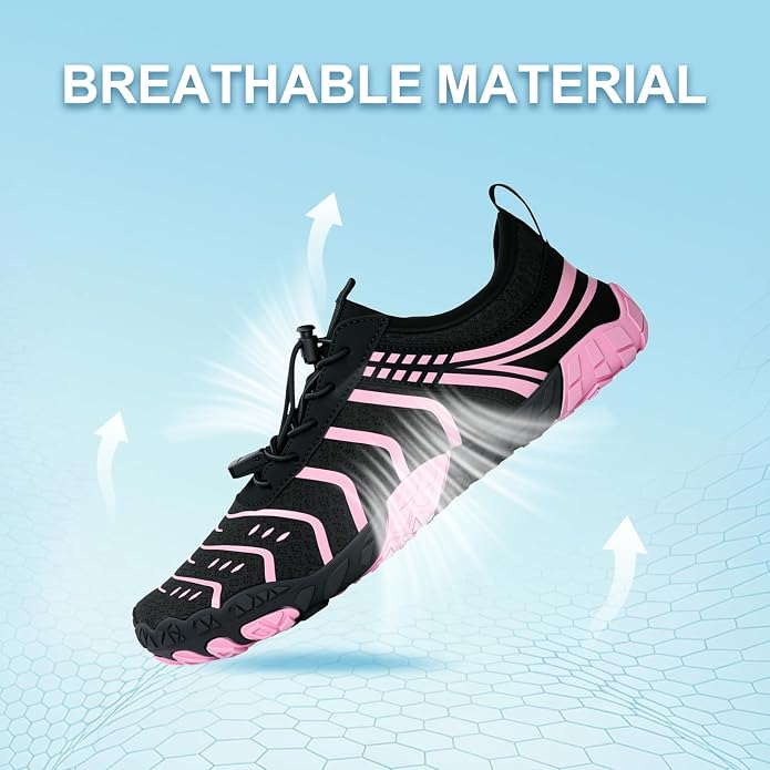 Barefoot Shoes for Women & Men, Grounded Walking Hiking Barefoot Shoes, Wide Toe Box Non-Slip Water Athletic Footwear, Comfortable Vitality Barefoot Footwear, Trail Running Sneakers Unisex