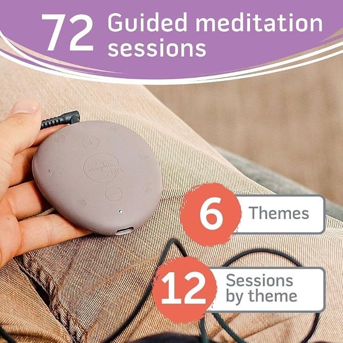 Morphée Zen | Guided Meditation Sound Device for Instant Relaxation | Enhance Well-Being, Reduce Stress and find Deep Relaxation | Portable Meditation Sound Machine | 72 Sessions in 4 Languages