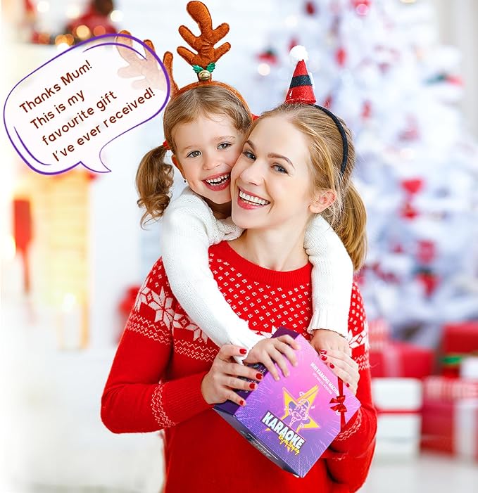 Karaoke Machine for Kids, Portable Mini Speaker with 2 Wireless Microphones, 2026 TOP Kids Gifts for Girls Ages 3, 4, 5, 6, 7, 8, 9, 10, 12 +Years Old, 4-12th Birthday Present Toy Party (Purple)